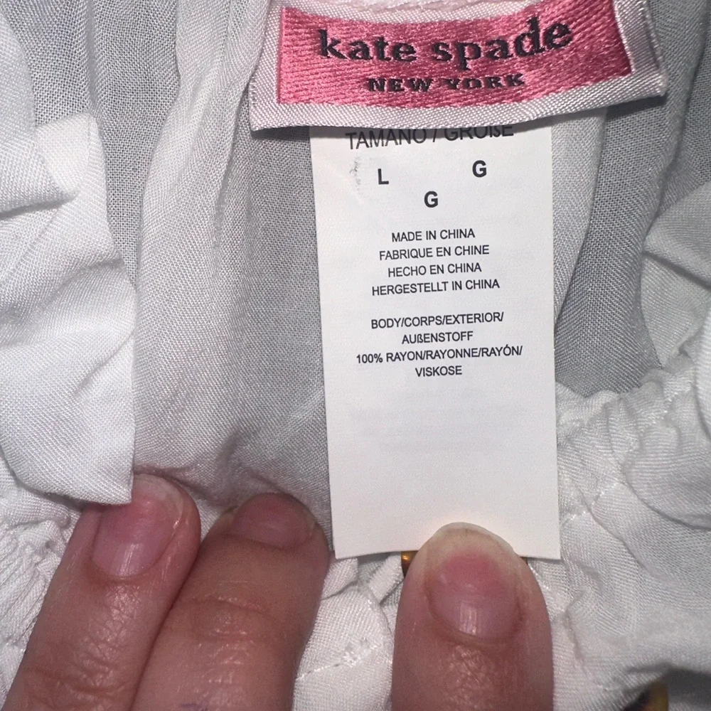 kate spade White Off-Shoulder Swim Coverup Romper